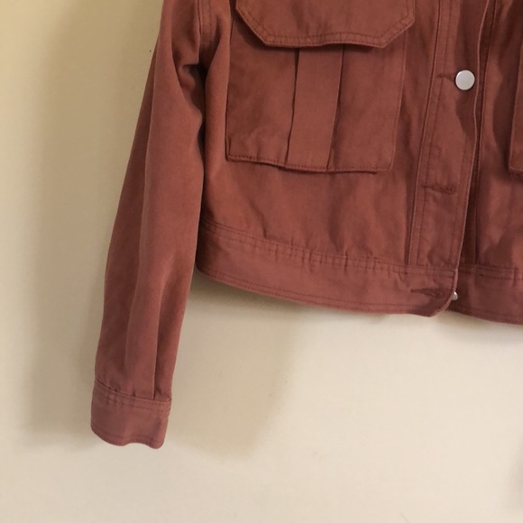 Lulus gold grown color denim jacket - Picture 6 of 7